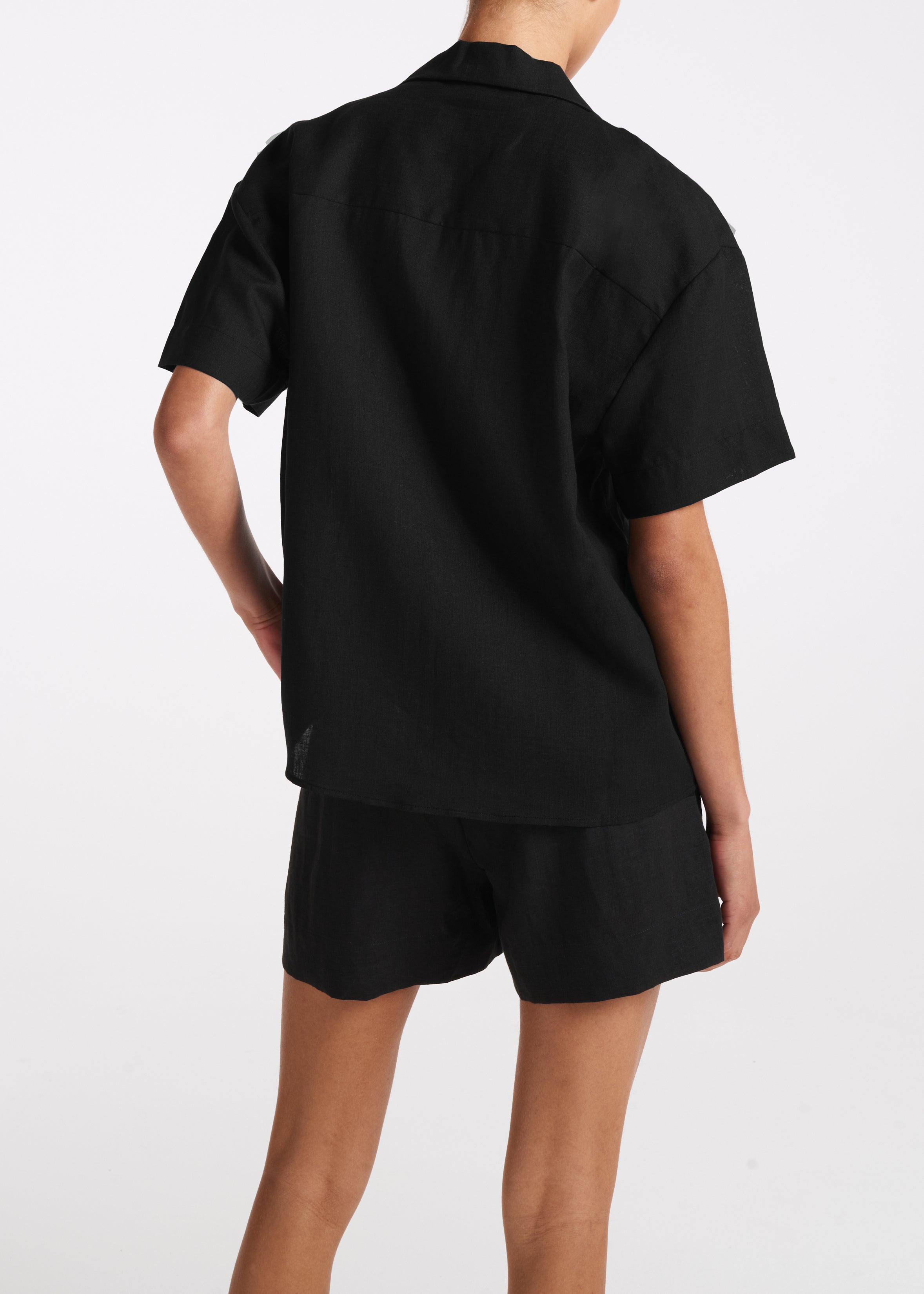 Prague Shirt Black Organic Linen