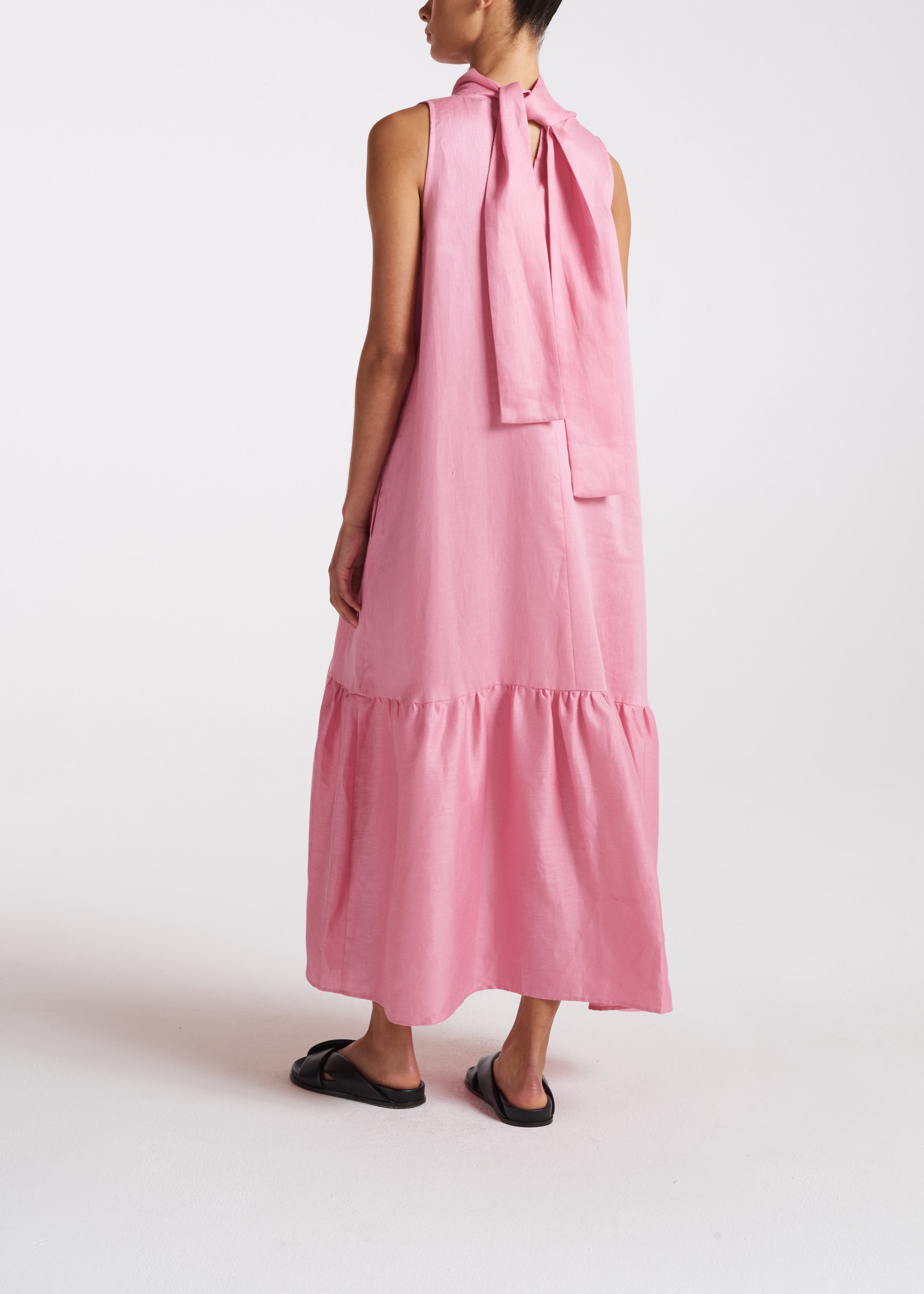 Oslo Dress Bubblegum Heavy Linen