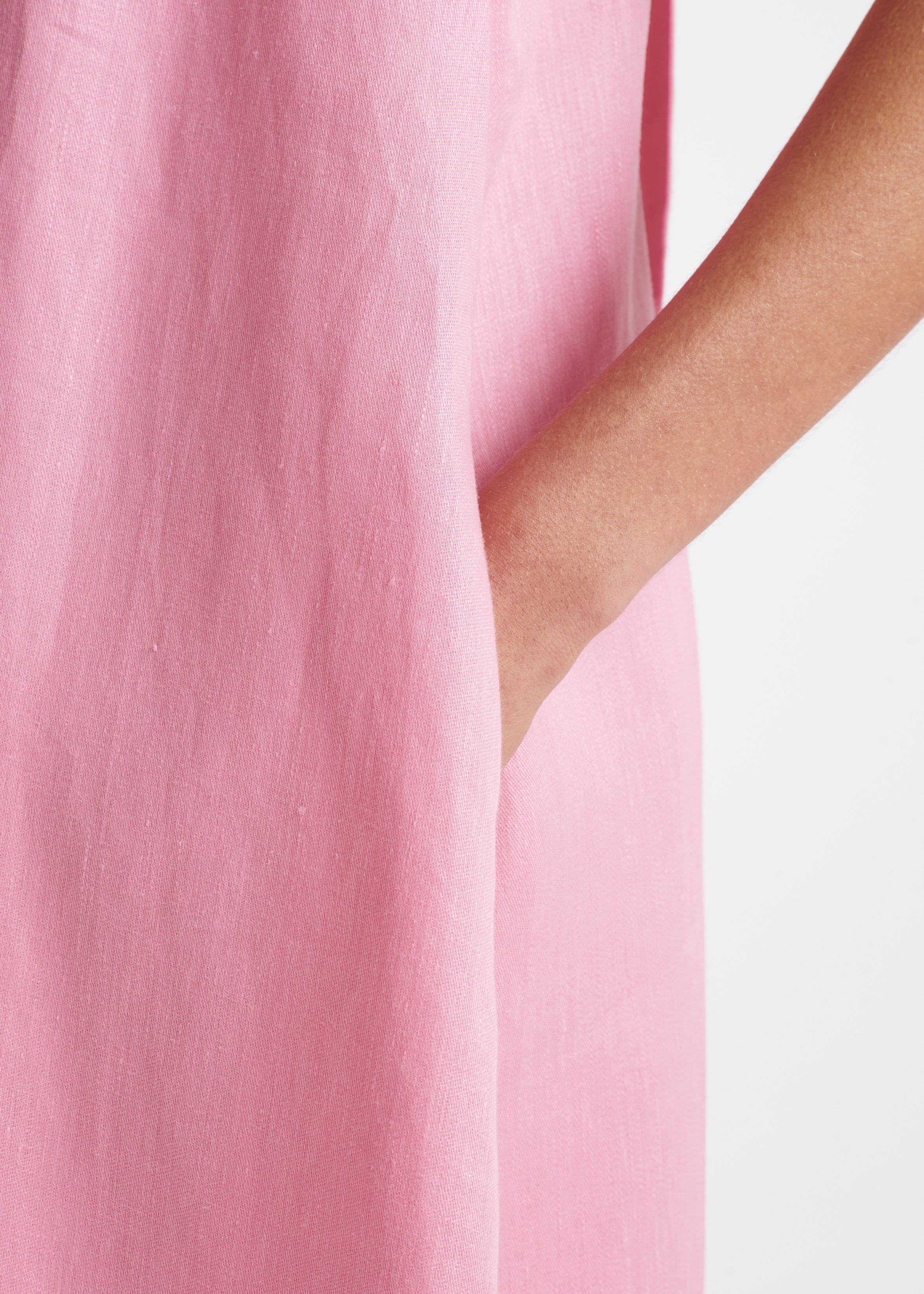 Oslo Dress Bubblegum Heavy Linen