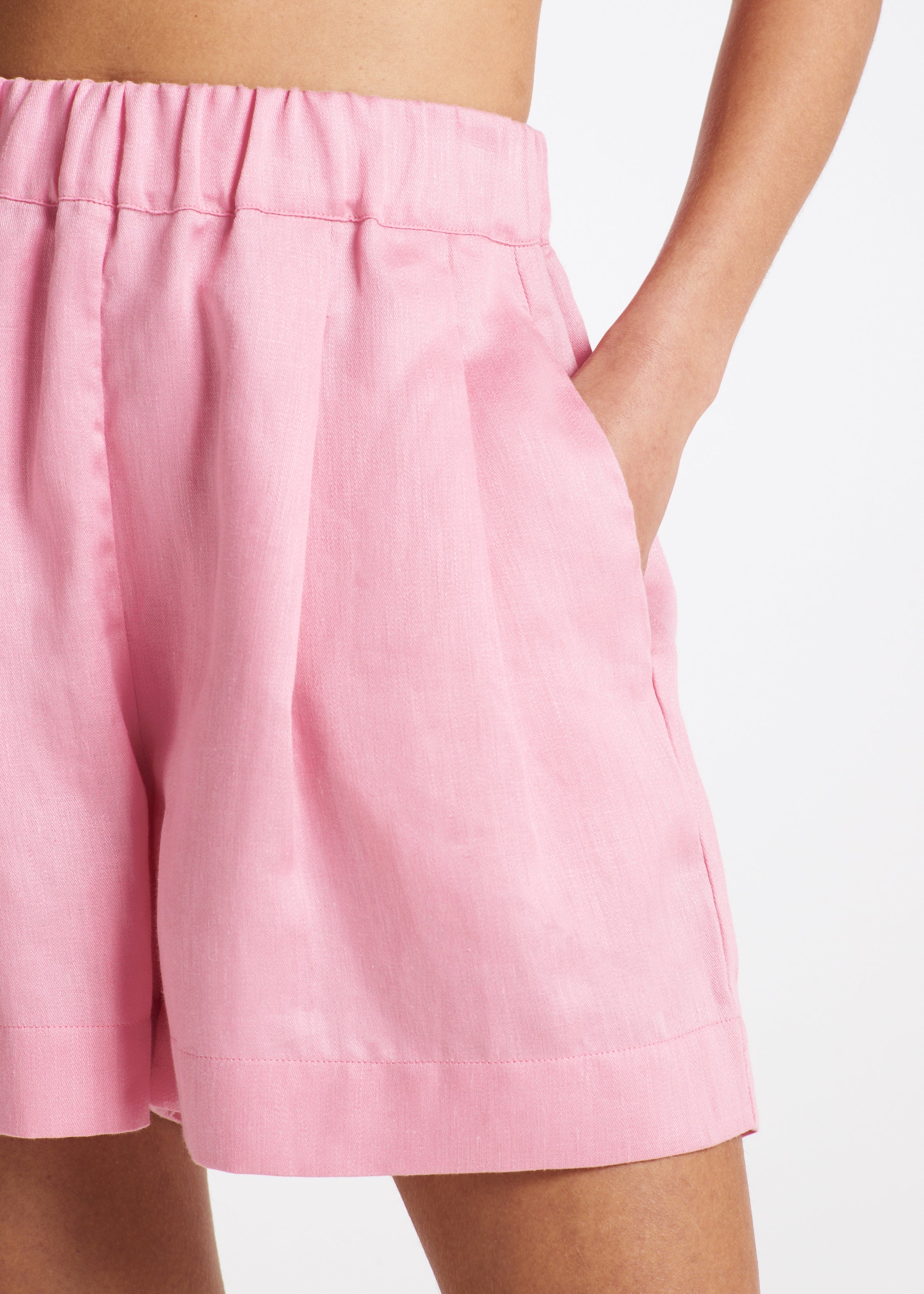 Zurich Short Bubblegum Heavy Linen