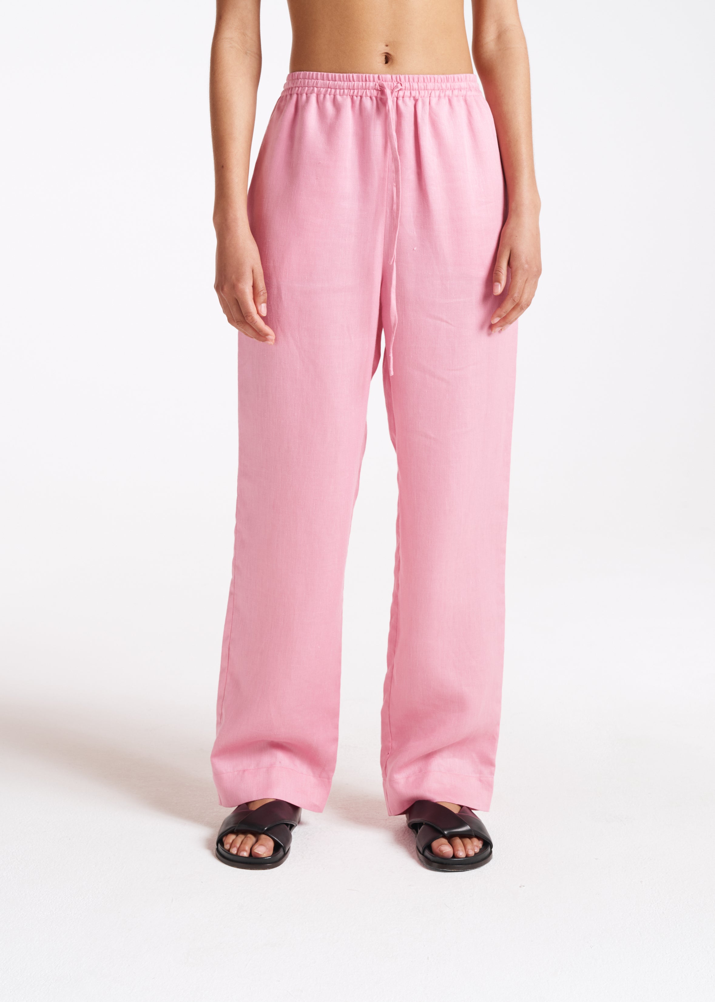 Aurelia Trouser Bubblegum Heavy Linen