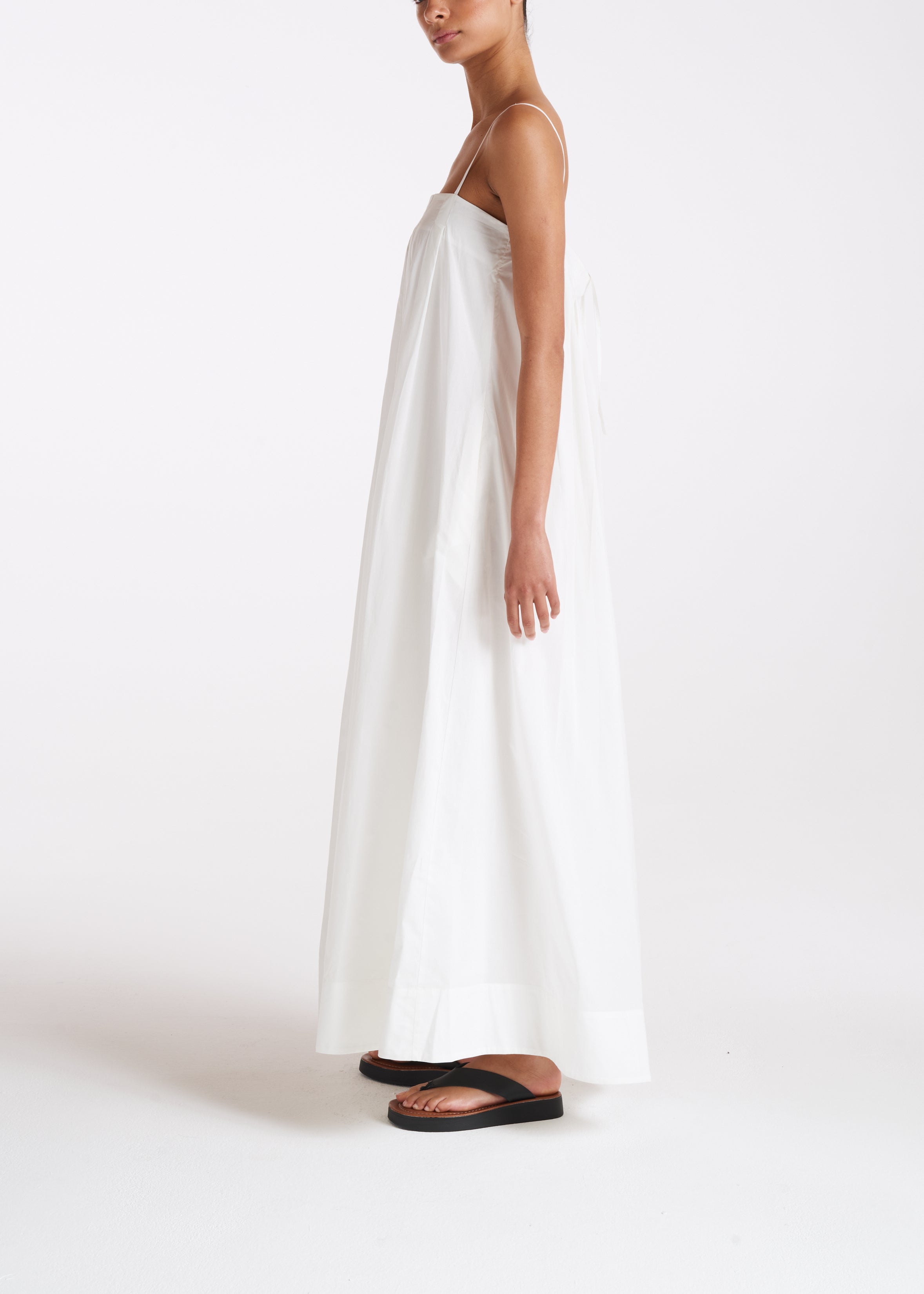 Heather Dress White Lightweight Cotton