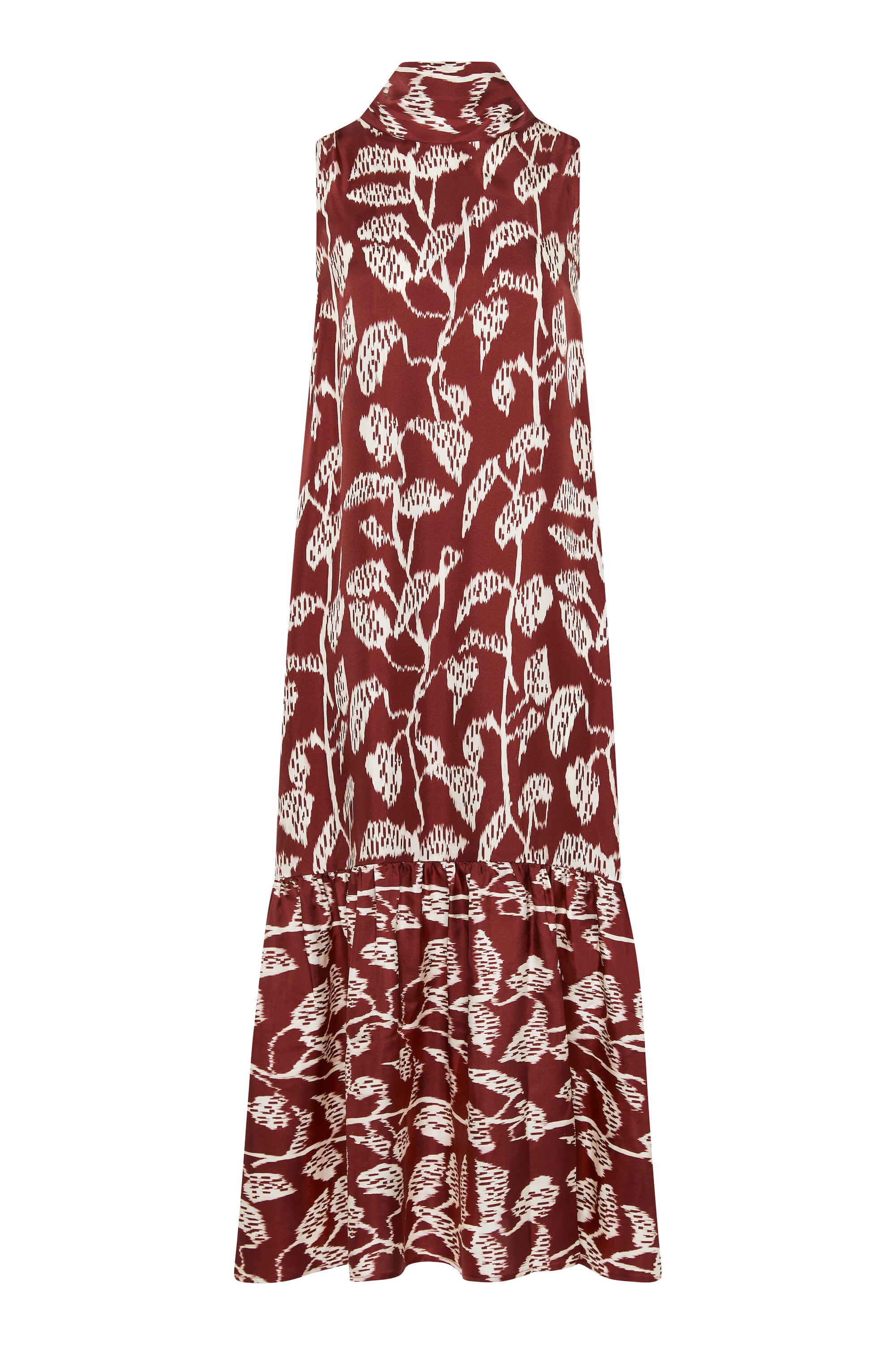 Oslo Dress Burgundy Vine Silk Twill