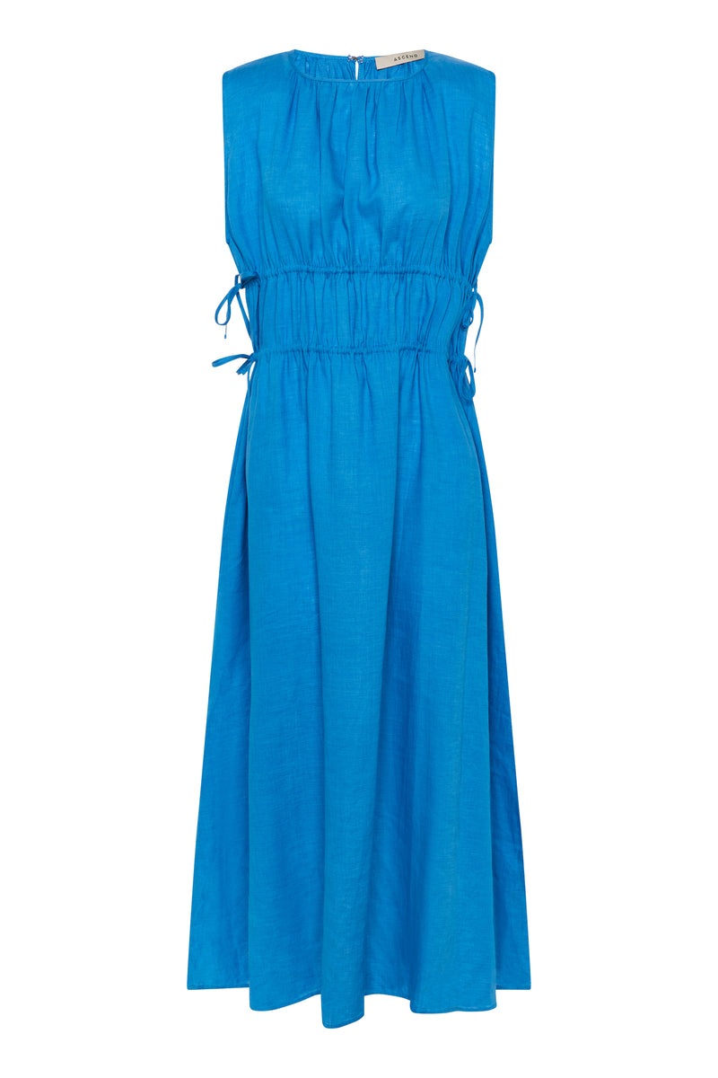 Petre Dress Capri Blue Linen