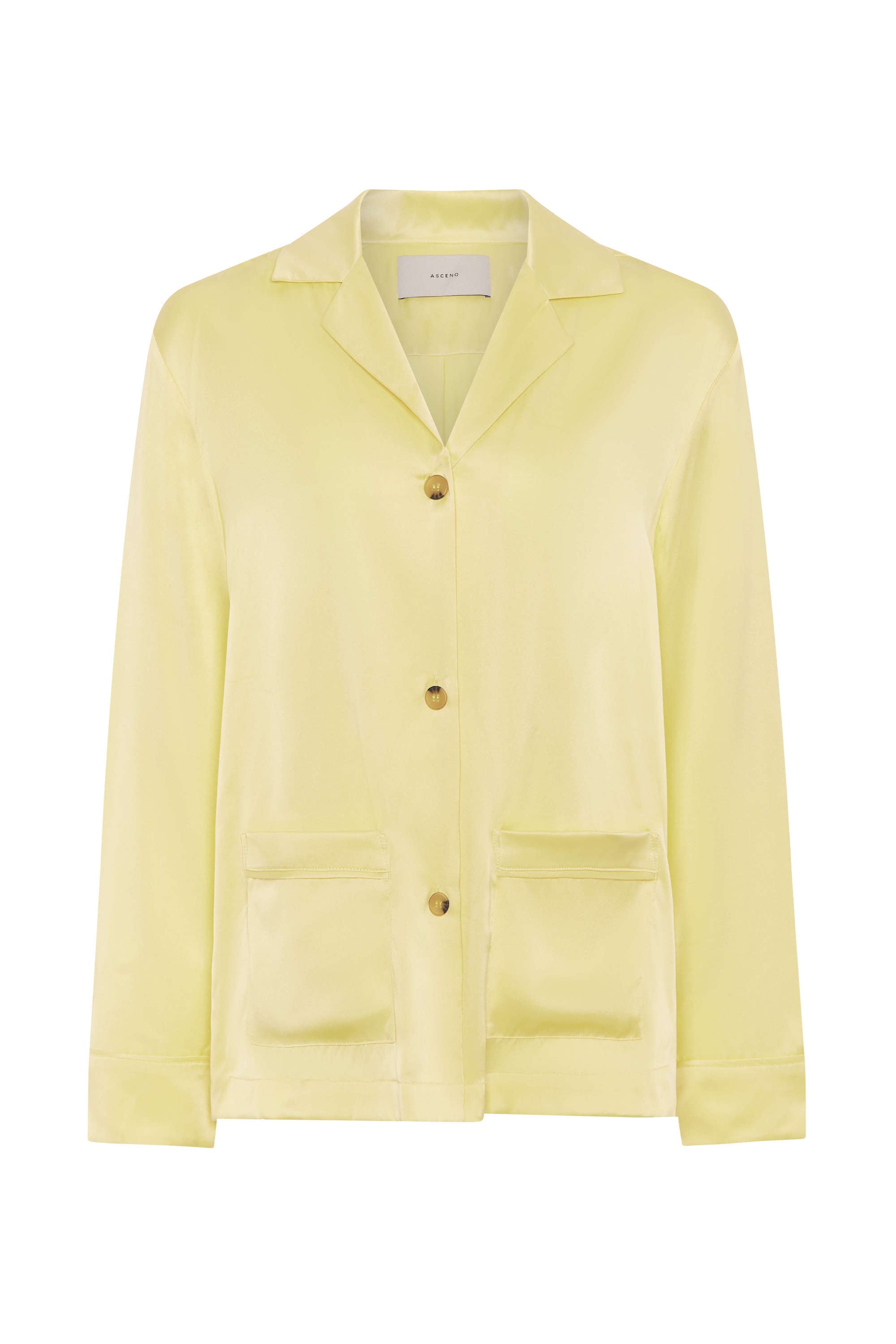 Beverly Shirt Lemon Silk Charmeuse