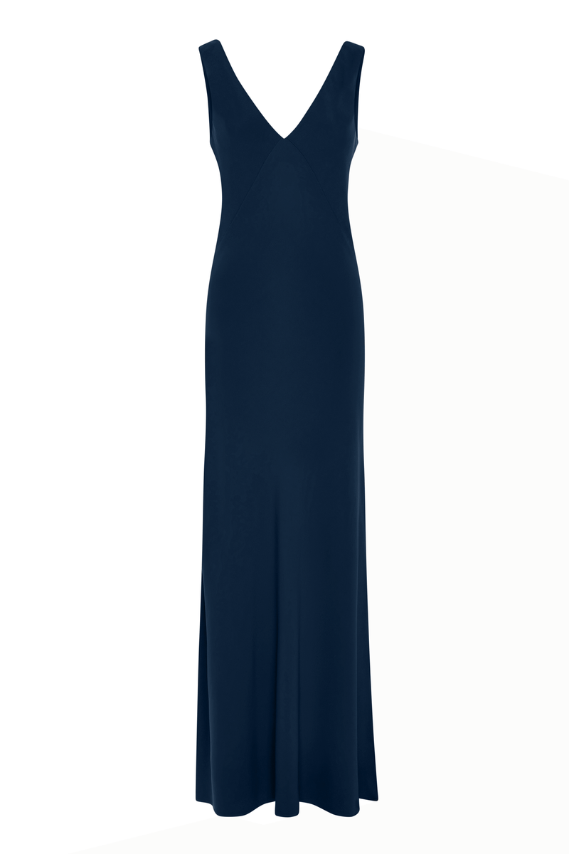 Bordeaux Dress Navy Blue Viscose