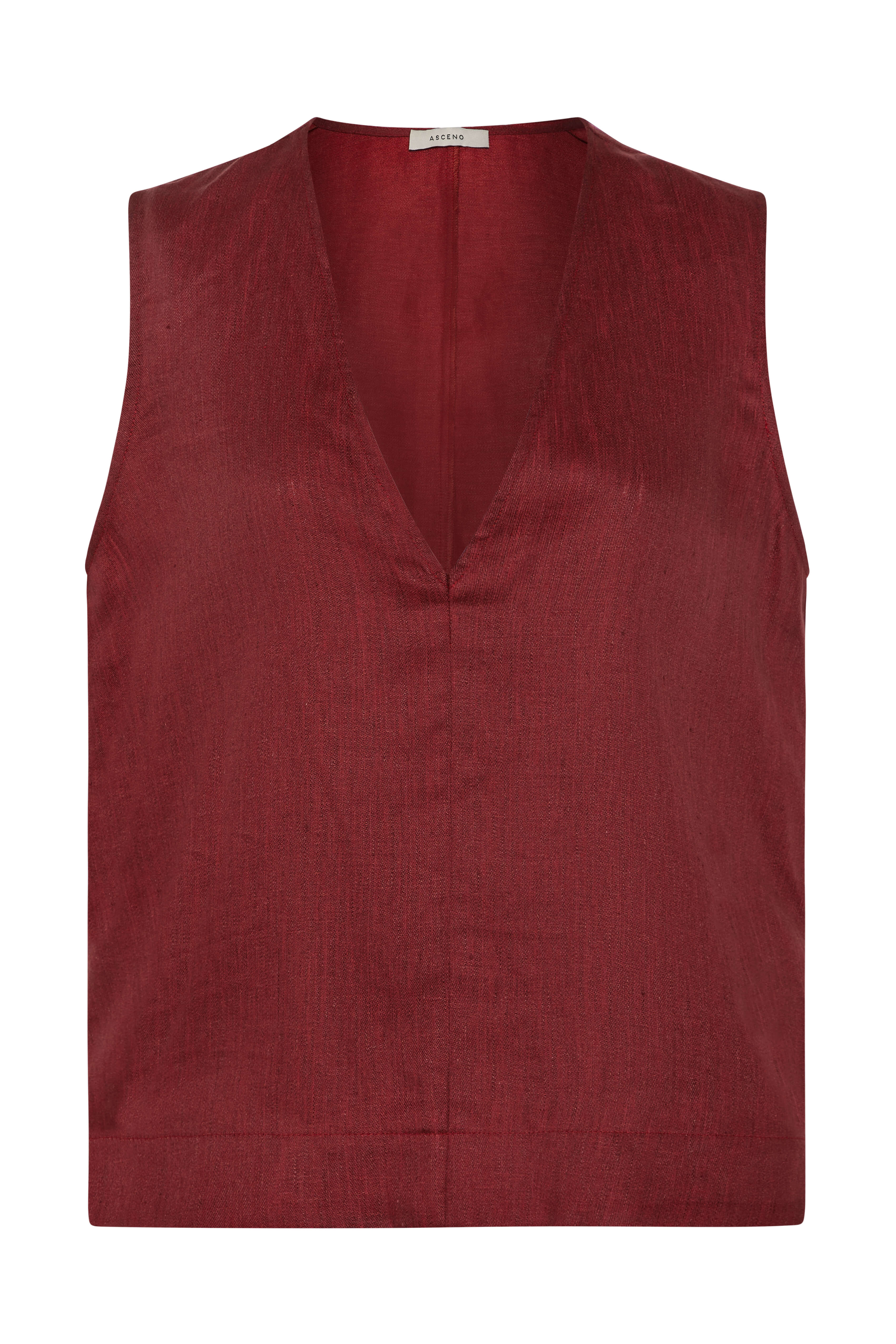 Phoebe Top Merlot Heavy Linen