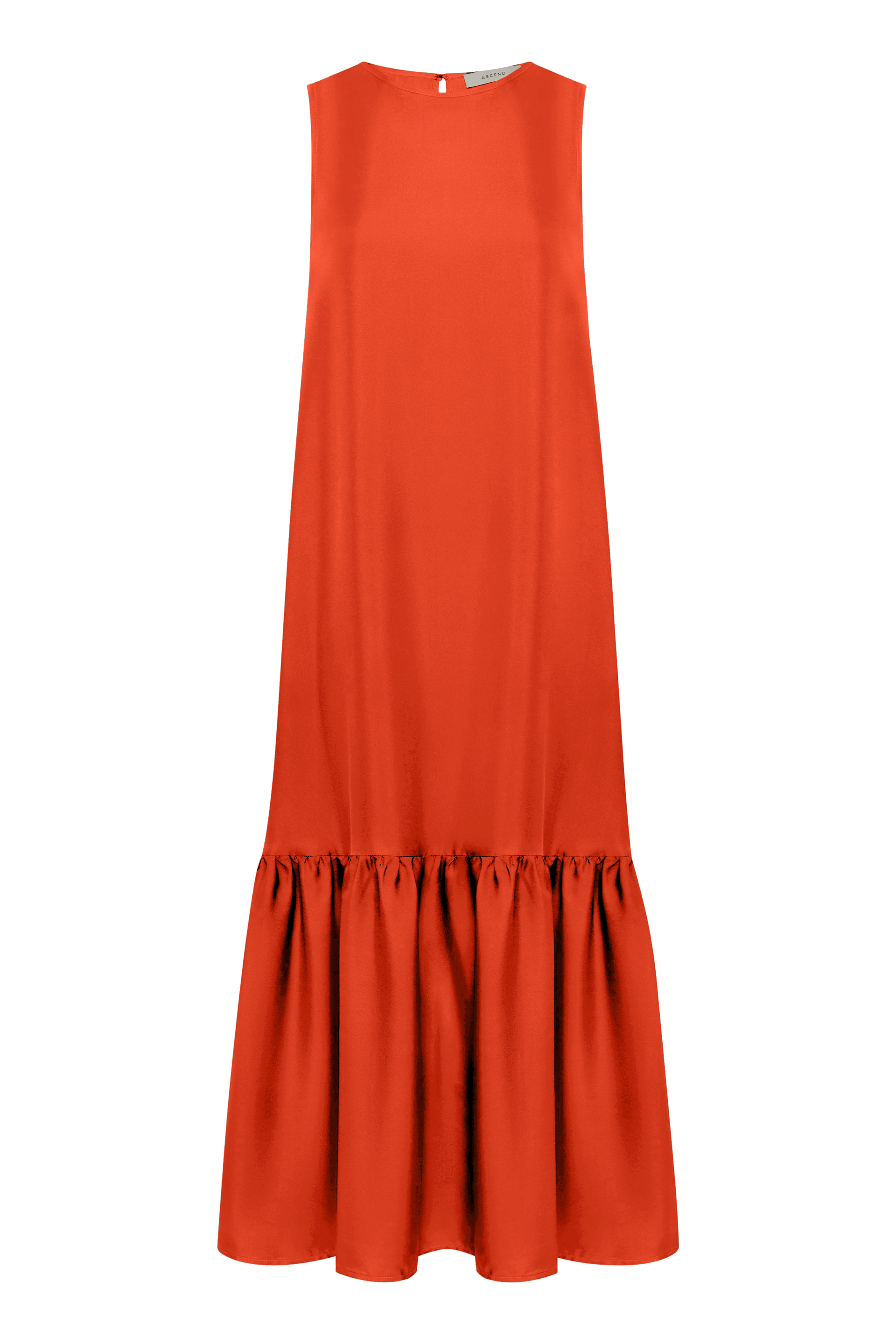 Rhea Dress Persimmon Silk Charmeuse