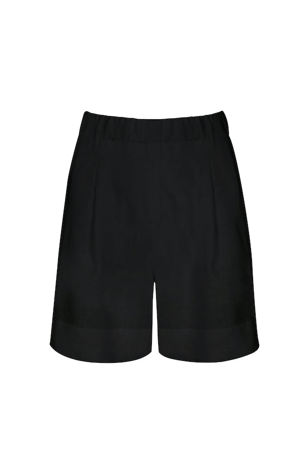 Black Zurich organic-linen shorts, Asceno