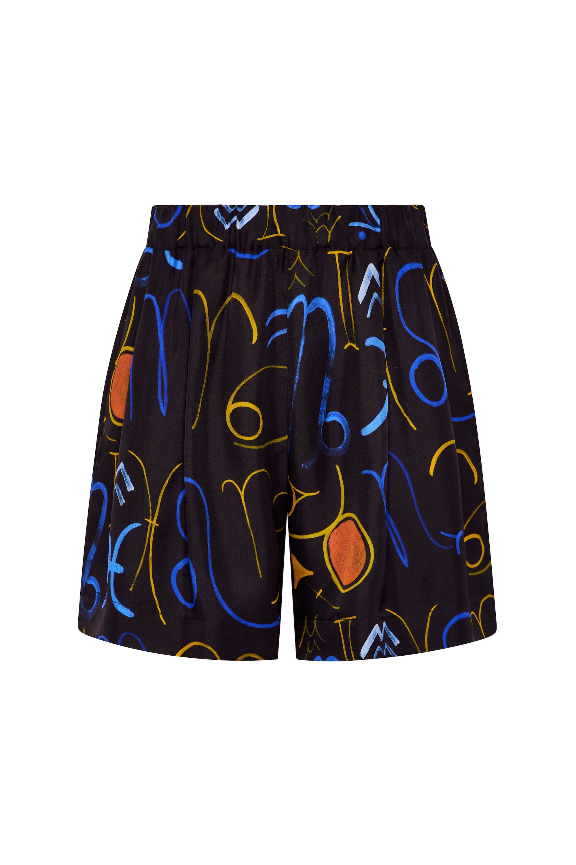 Zurich Short Zodiac Noir Silk Twill