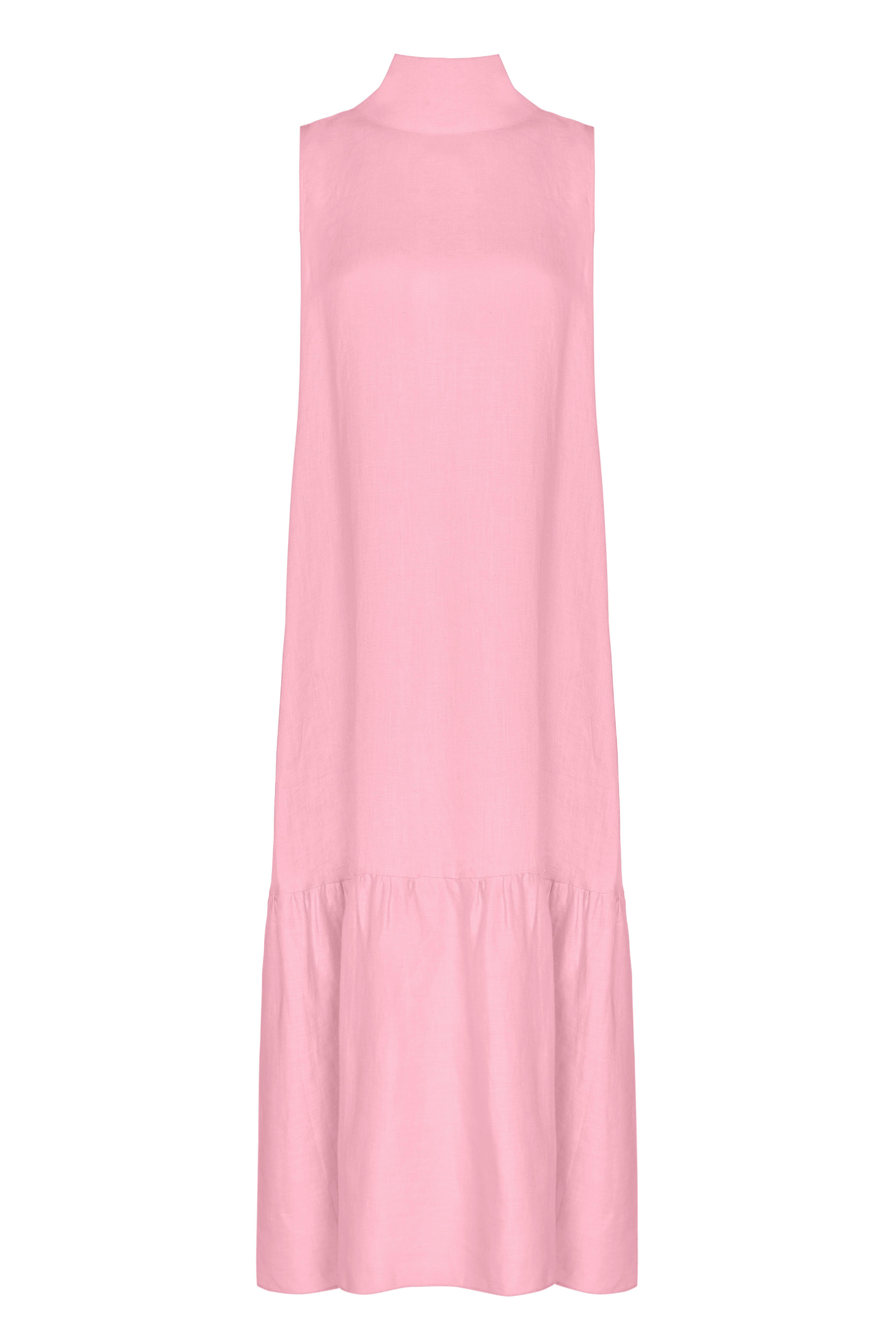 Oslo Dress Bubblegum Heavy Linen