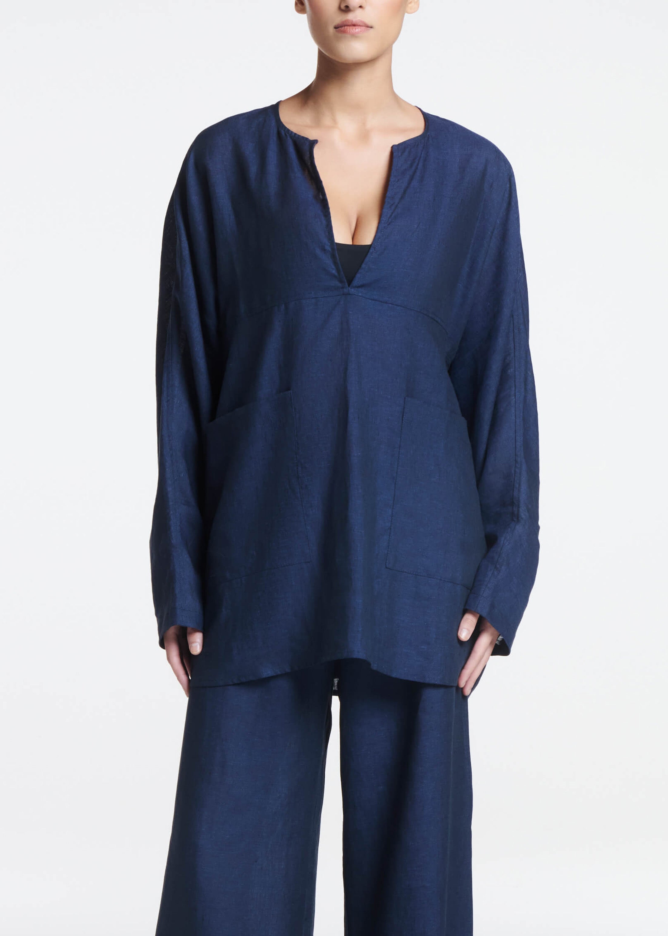 Aspen Top Ocean Navy Linen