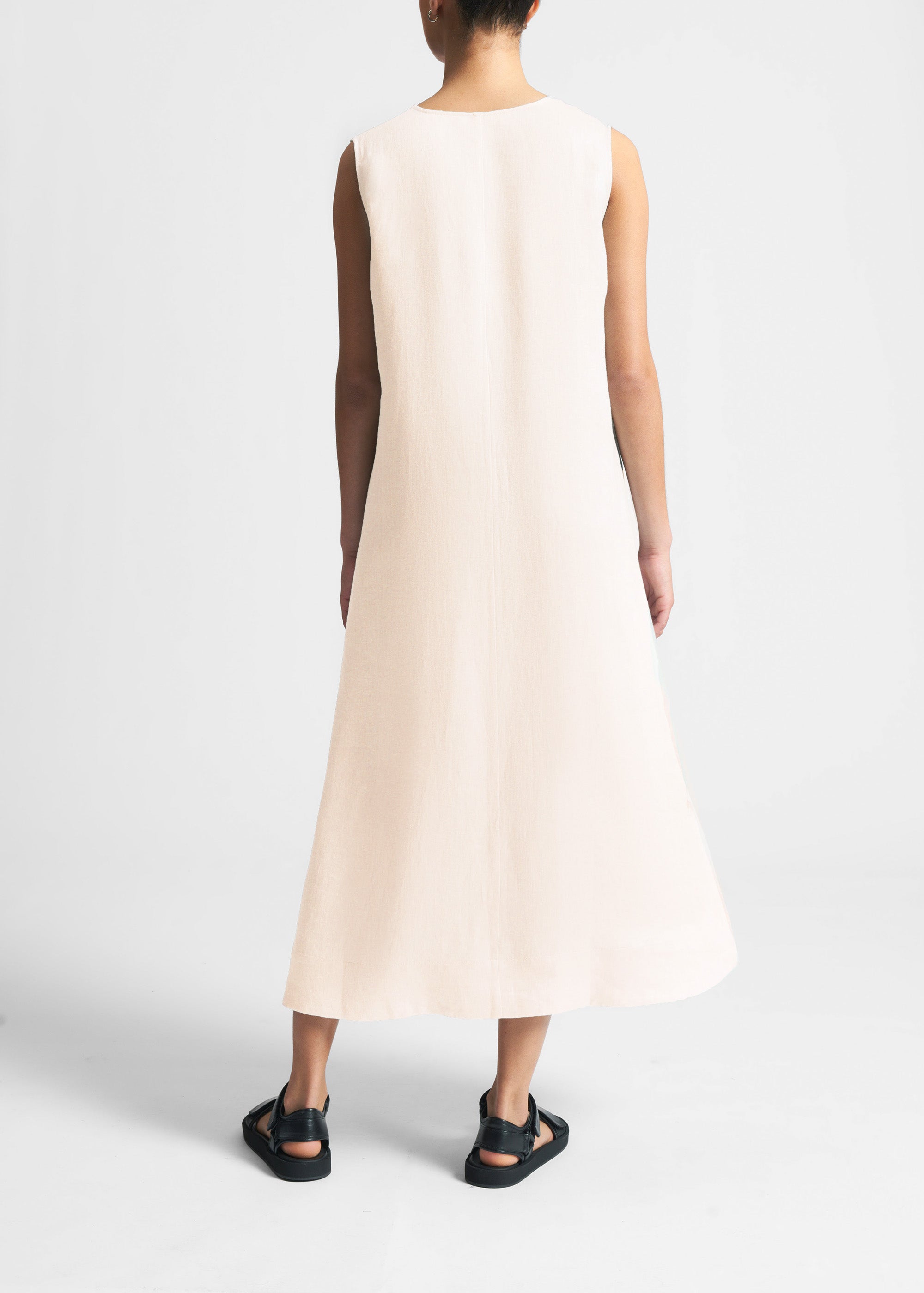 Nisha Dress Peach Linen