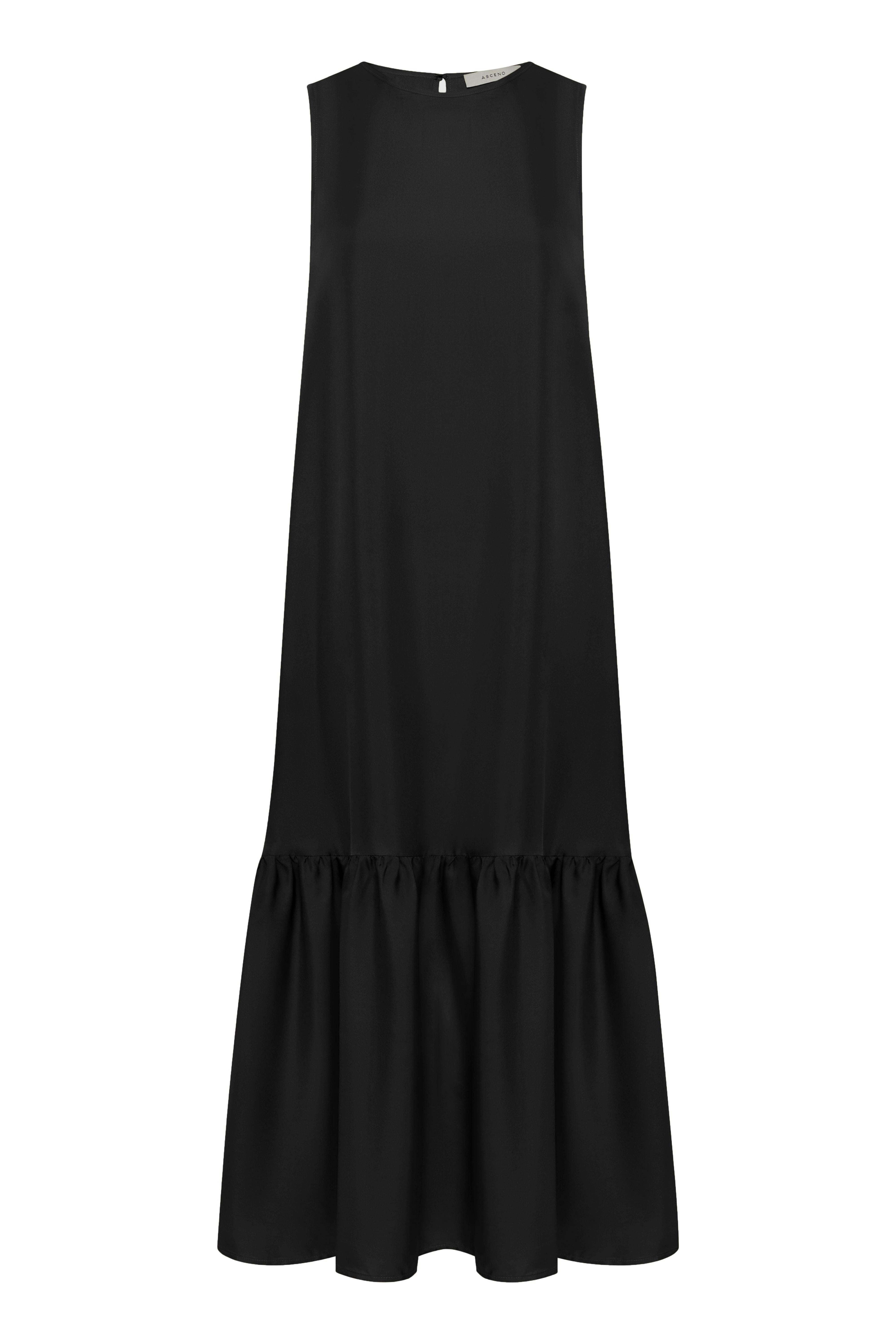 Rhea Dress Black Silk Charmeuse