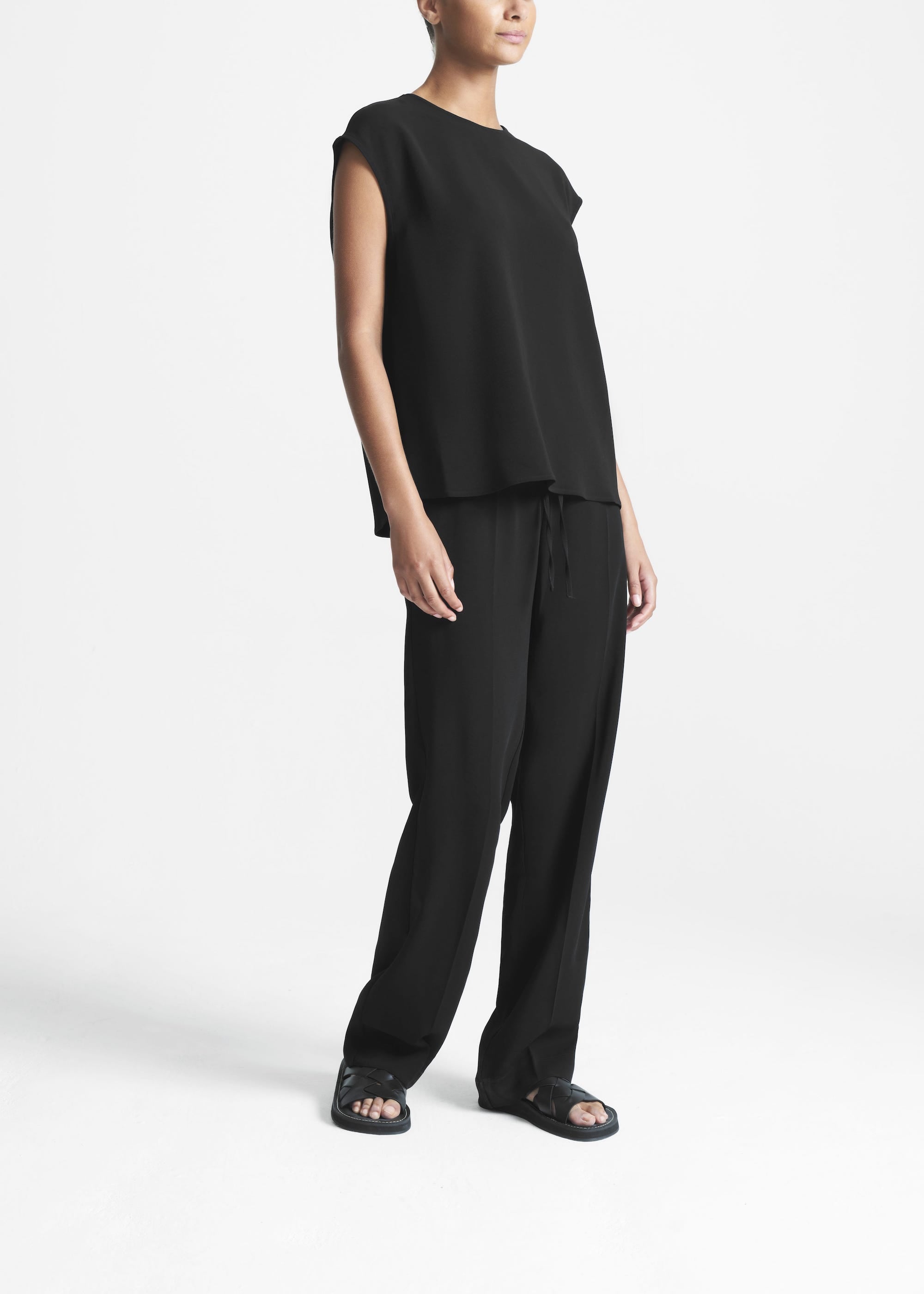 Aurelia Trouser Black Silk Twill