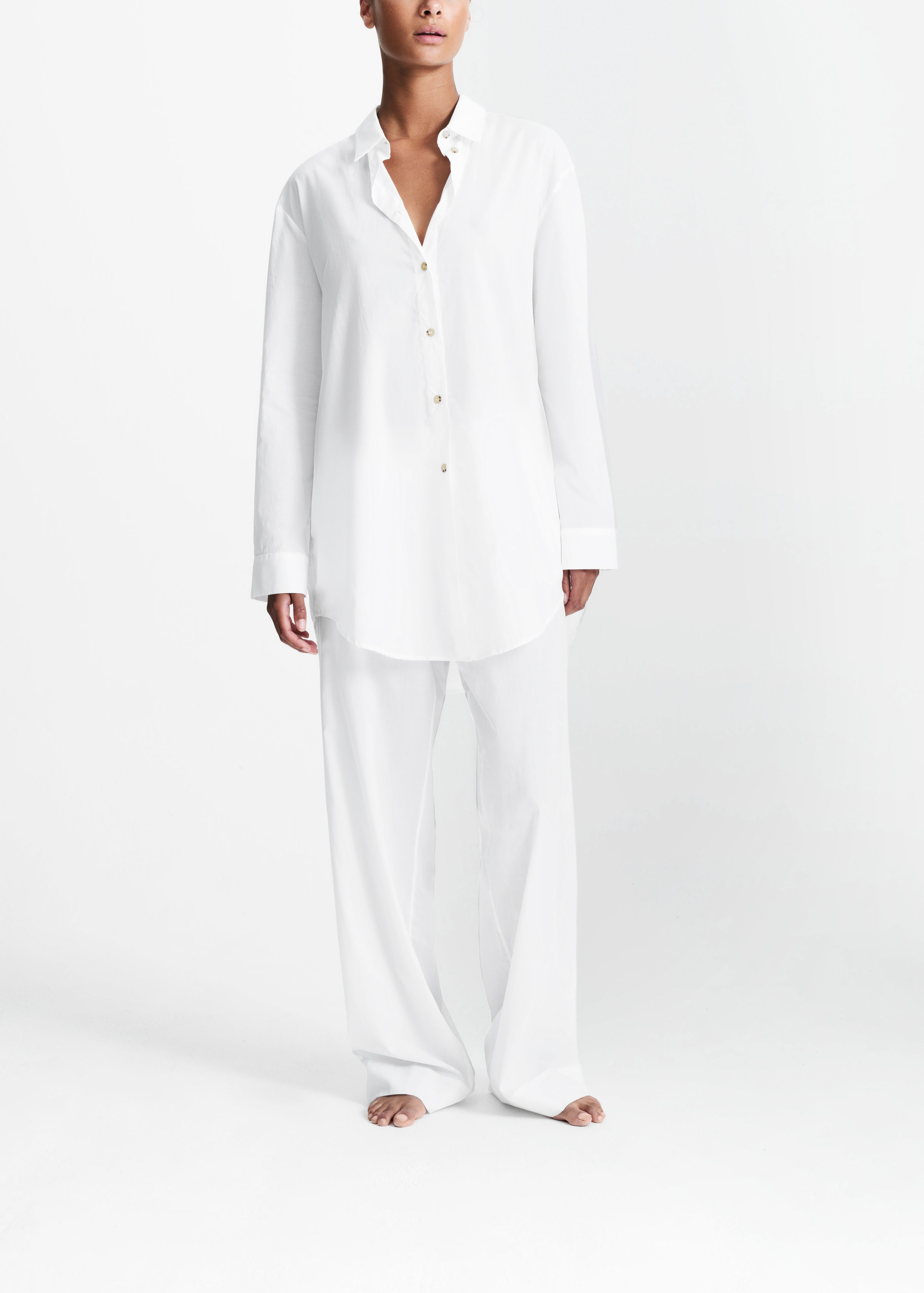 White silk pajama best sale set