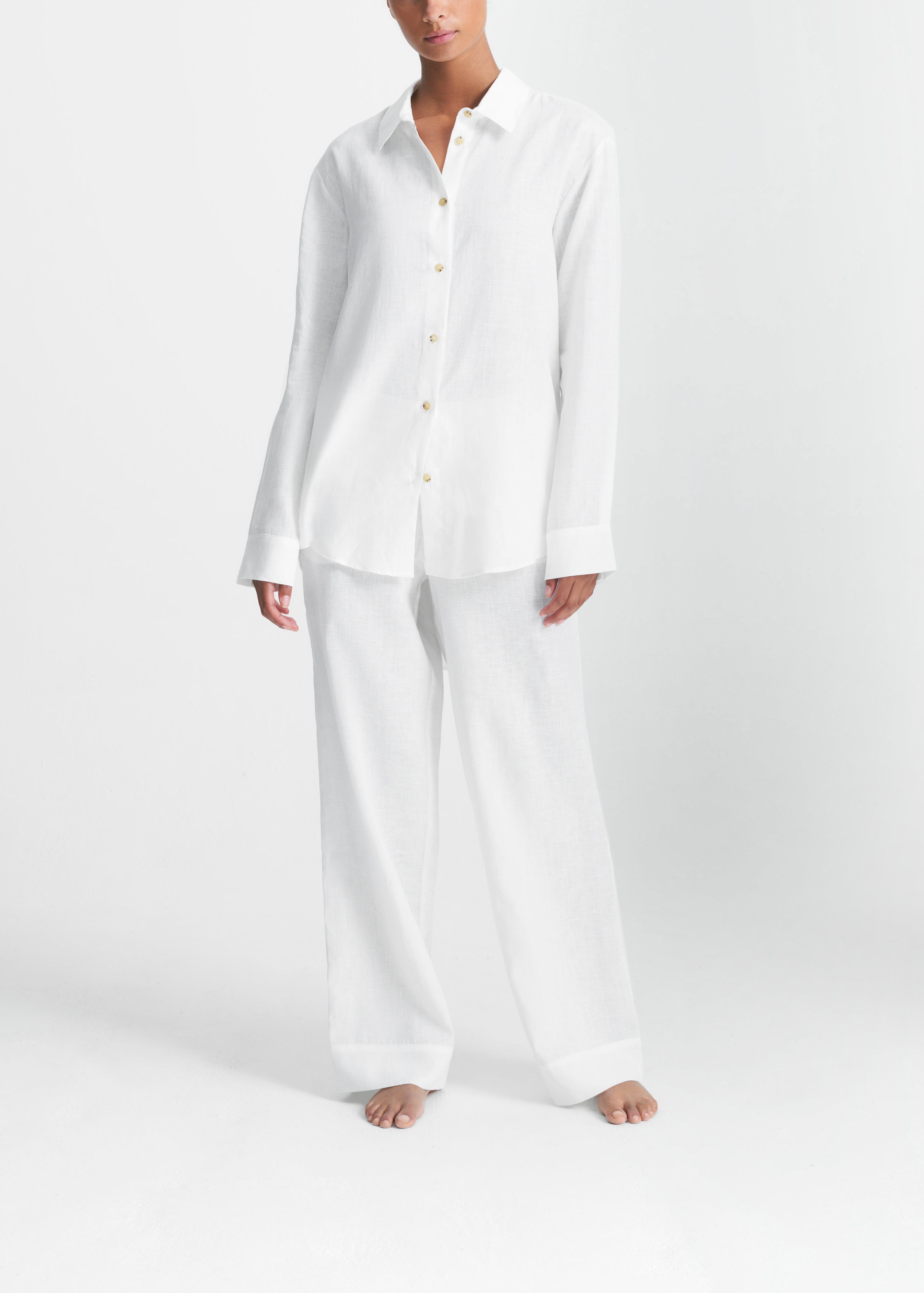 Pyjama bottoms - Dark blue/White checked - Ladies | H&M IN