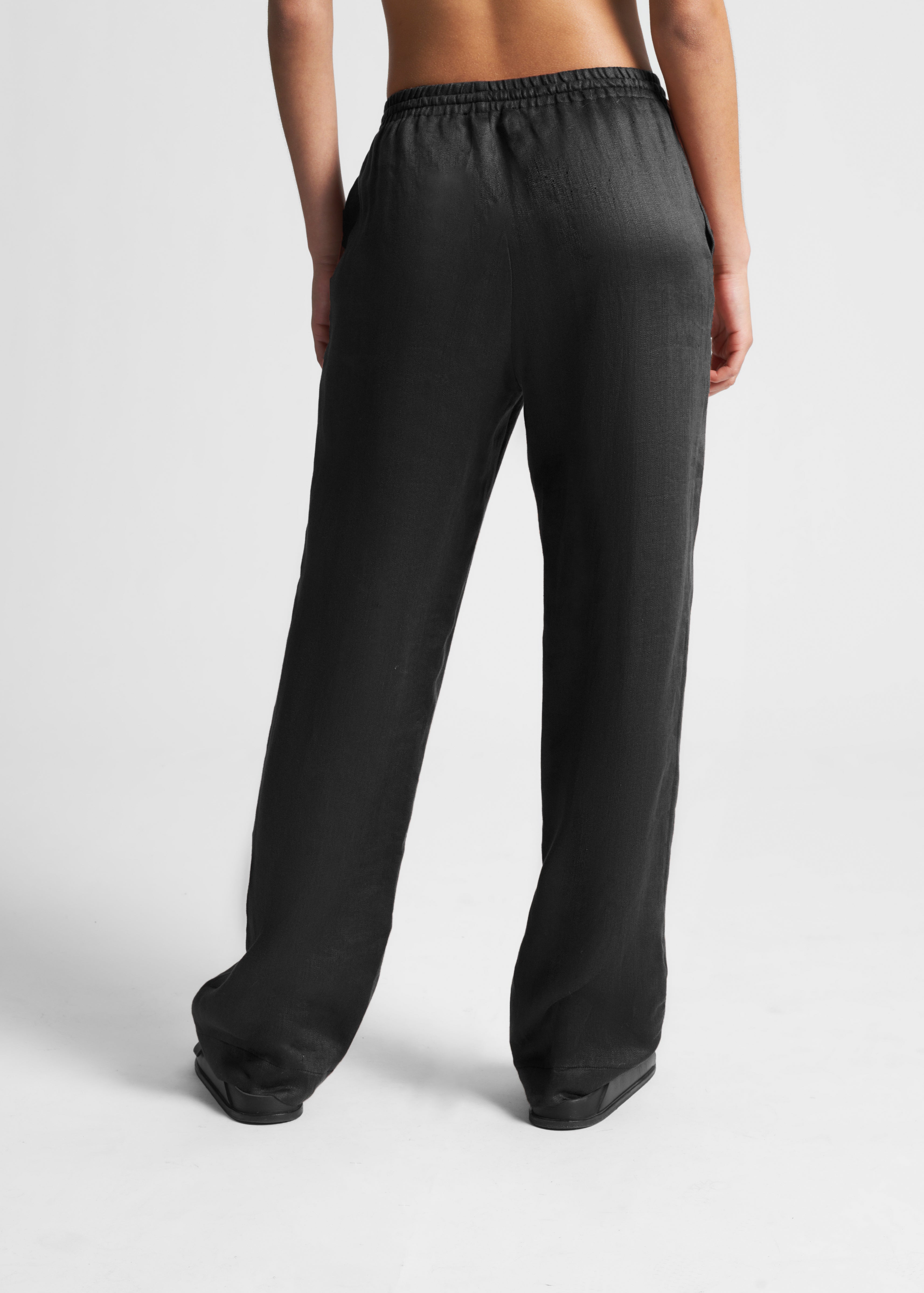 Aurelia Trouser Black Organic City Linen