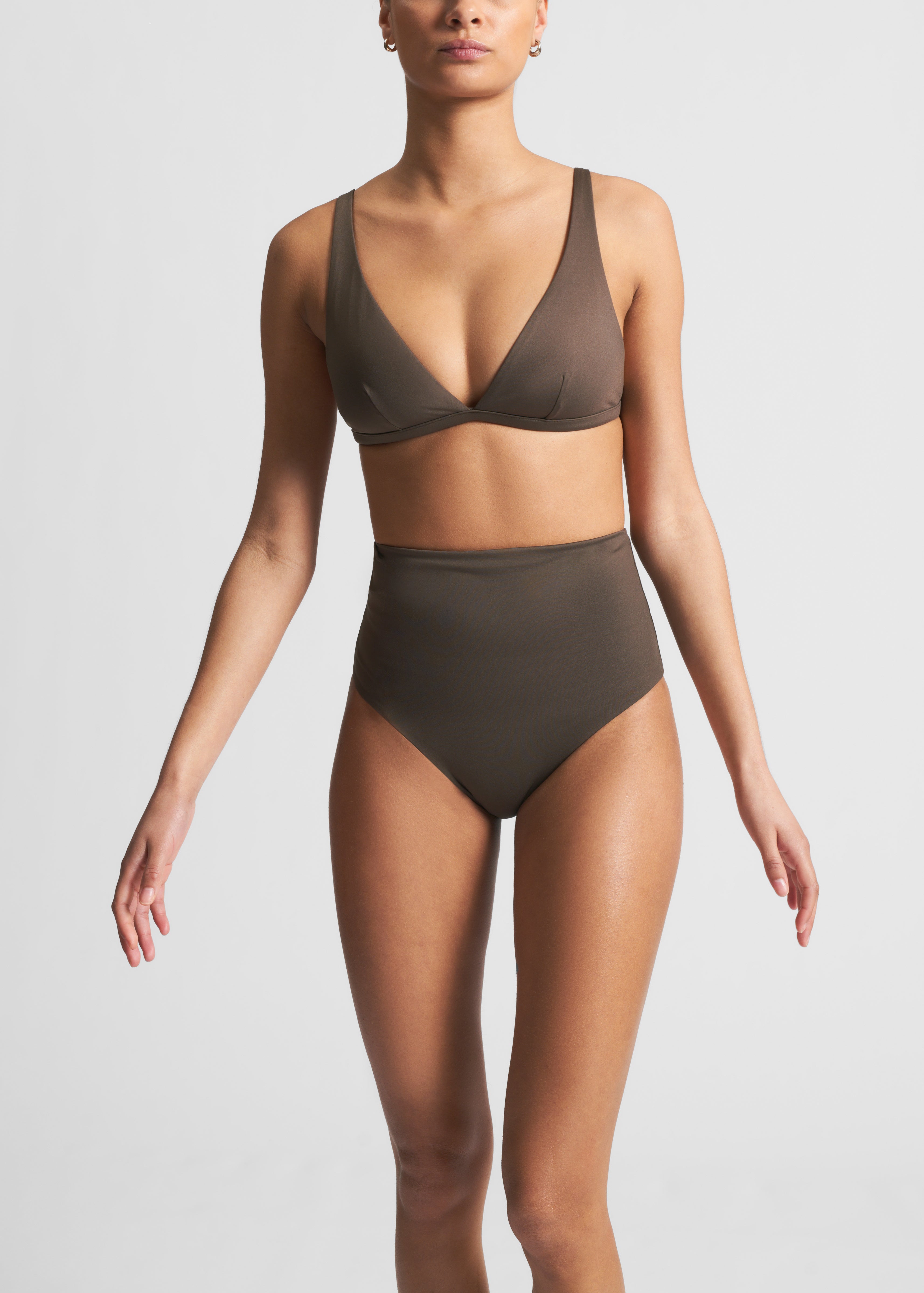 Deia High-Rise Bikini Bottom Dusk Brown