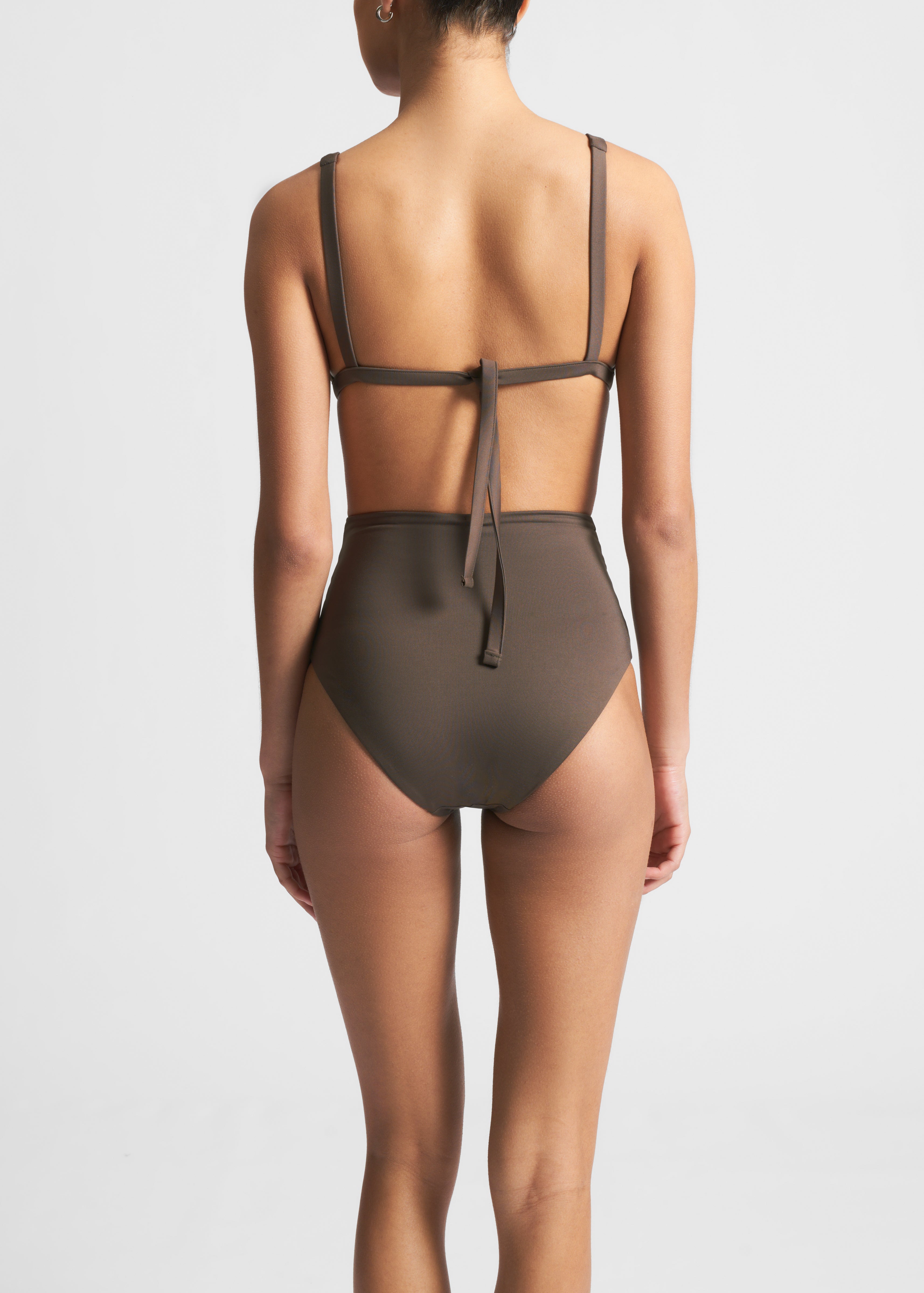 Deia High-Rise Bikini Bottom Dusk Brown