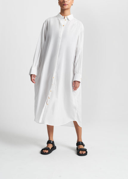 Allegra Shirt Dress White Cotton