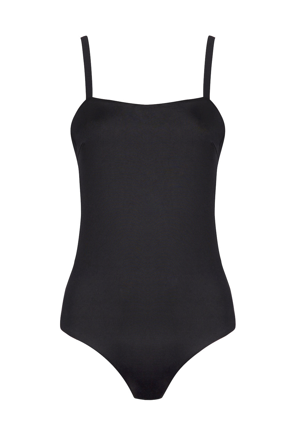 Palma Black Square Neck Swimsuit Black Swimsuit